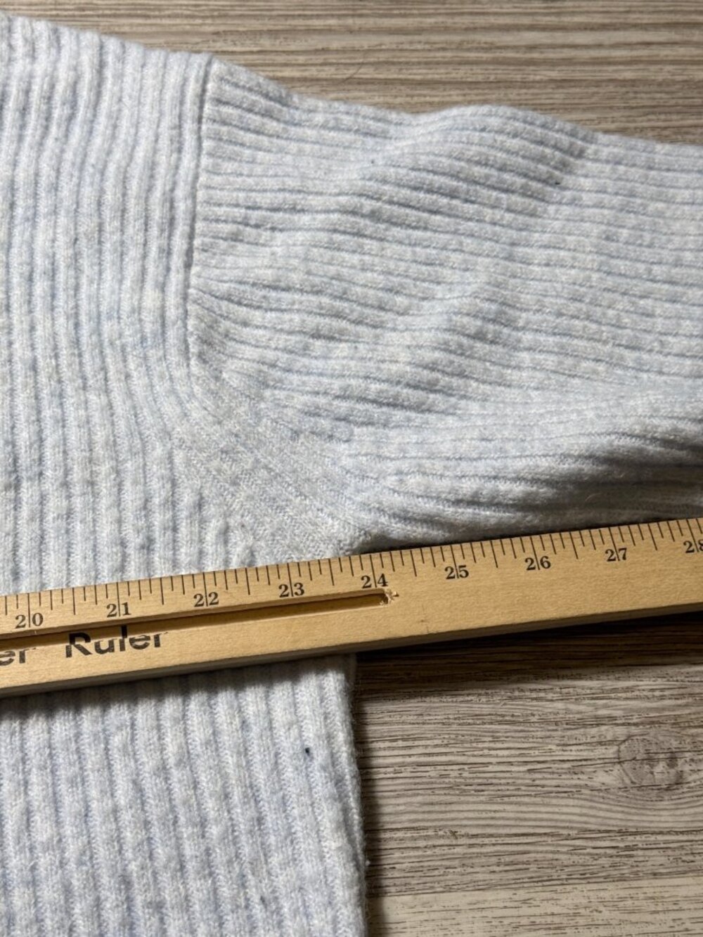 H&M Cozy Blue Ribbed Oversized Turtleneck Sweater Pearl Core Coastal Grandma Chi - Picture 5 of 9